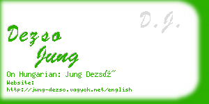 dezso jung business card